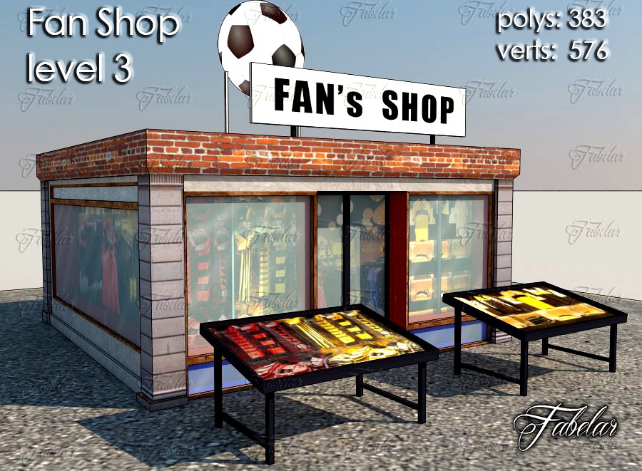 Fan shop Level 33d model
