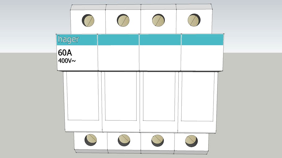 porte fusible tétrapolaire de 60A hager
