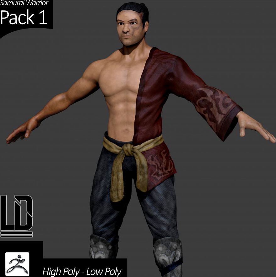 Samurai Warrior - Pack 13d model