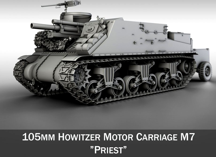 M7 Priest - Howitzer Motor Carriage3d model