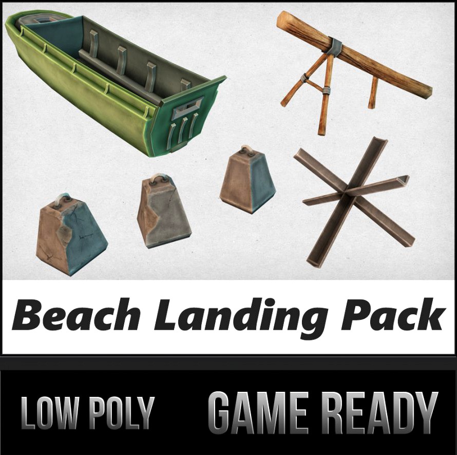 Beach Landing Pack3d model