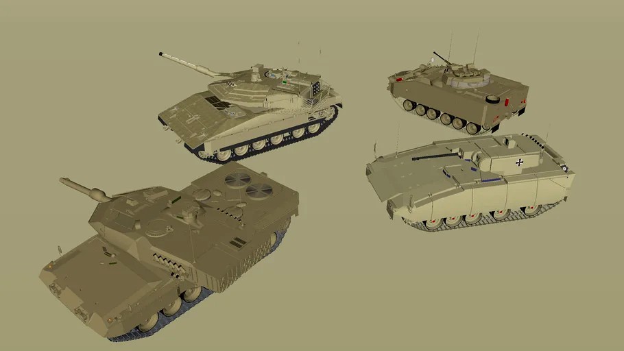 Merkava MK 4,Leopard 2A6,IFV Puma,FV510 Warrior