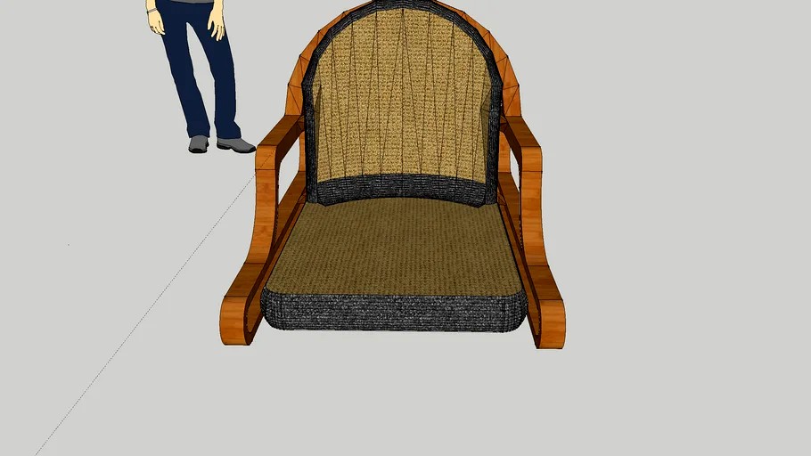 sedia divano in legno