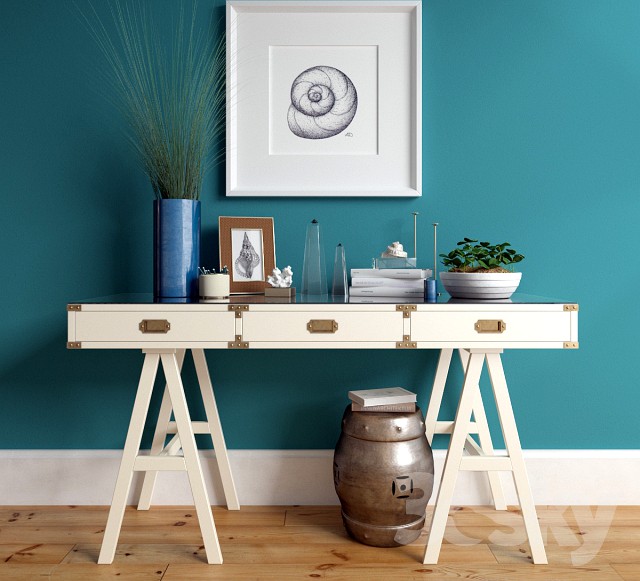 Decorative set with shells