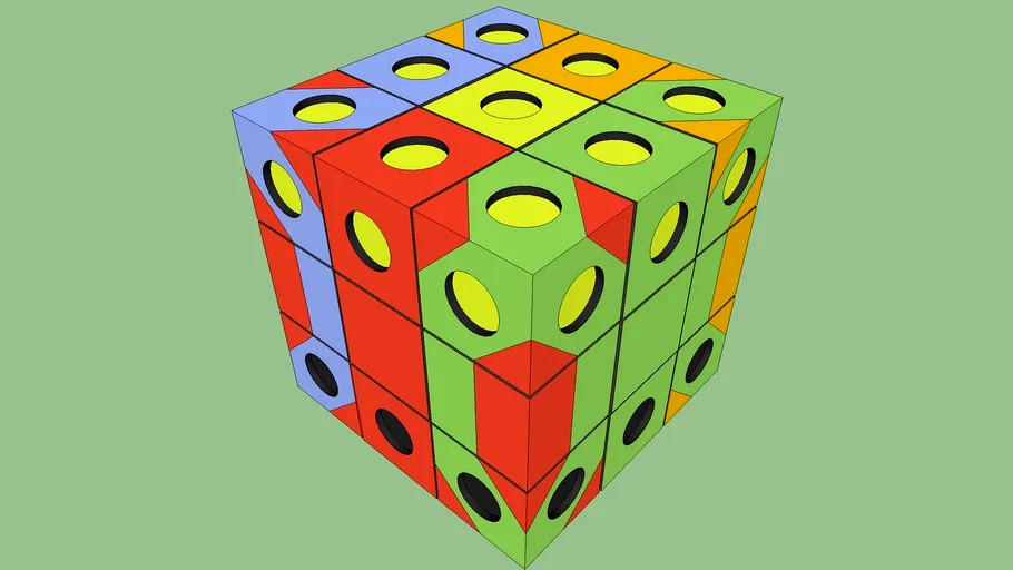 Rubik's Cube with Orientation-free cubies (SubCube) - Guzman Scheme
