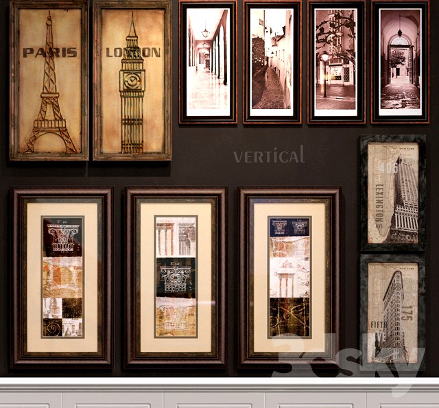 Vertical Architeсtural Pictures set