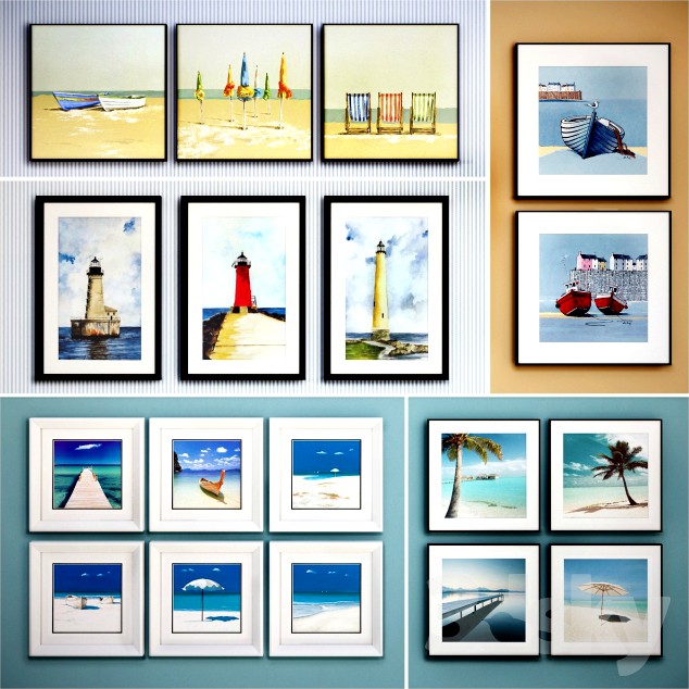 The picture in the frame: 20 piece (Collection 49) Sea theme