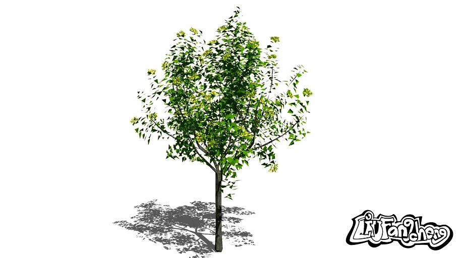 3d tree - yellow&green tree