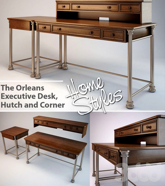 The Orleans Executive Desk, Hutch and Corner - рабочий стол