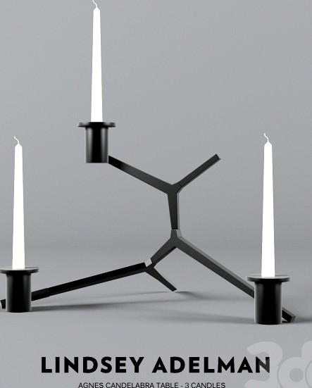 Agnes Candelabra Table - 3 Candles