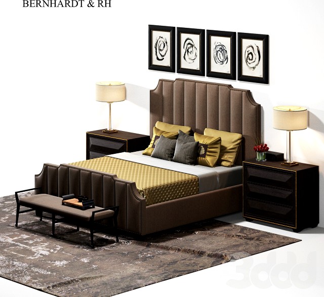 bernhardt &amp; restoration hardware | bed set