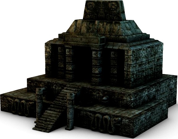 Low Poly Aztec Temple3d model