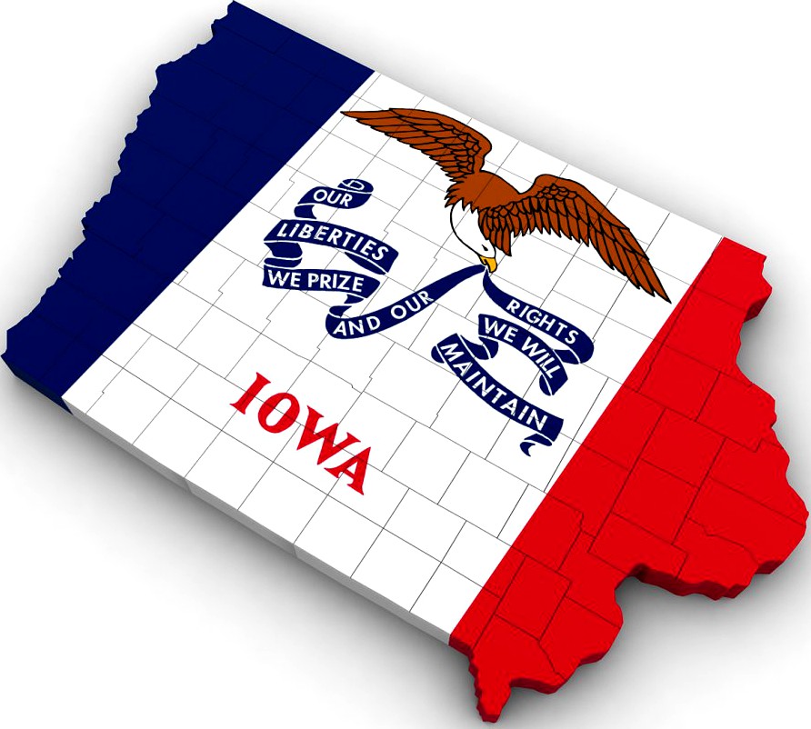Iowa Political Map3d model