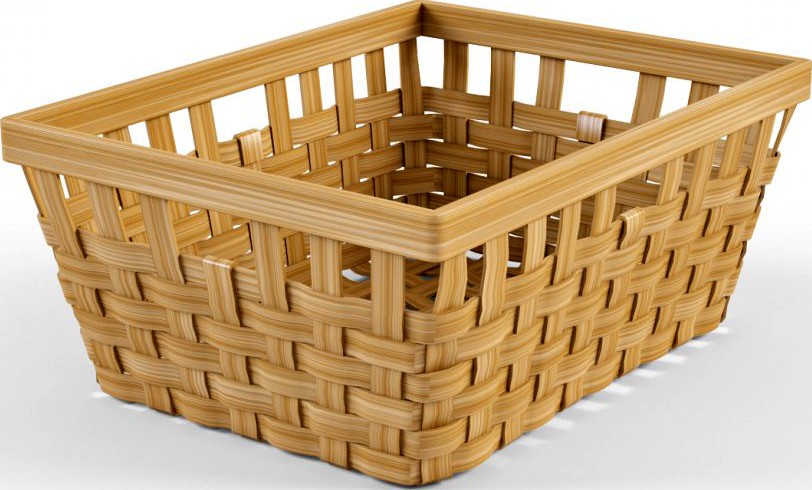 Wicker Basket Ikea Knarra 1 Natural Color3d model