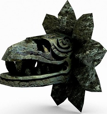 Stone Serpent head (Quetzalcoatl)3d model
