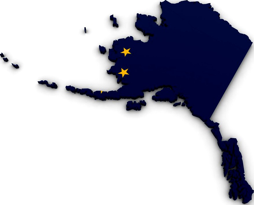 Alaska Political Map3d model