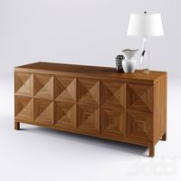 Noir - 3 Door Quadrant Sideboard