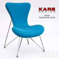 KARE MIAMI TURQUOISE CHAIR