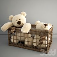 мишки в корзинке