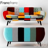 NAVIA Patchwork Sofa 3S