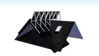 Wind pressure relief solar panel roof system, update2