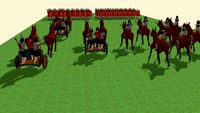 Greek Calvary Charge, On two Roman units