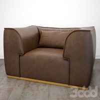 Divani Casa Garner Modern Brown Leather Chair