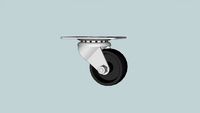 2 1/2 inch plate mounted swivel caster