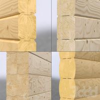 Брус клееный. 12 видов: 6 профилей, 2 цвета