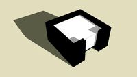 Zettelbox in schwarz