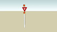 flashing yield sign