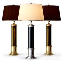 Frederick Cooper Leather Column Table Lamp
