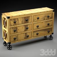 MANUFACTURE буфет-комод на колесах в индустриальном стиле
