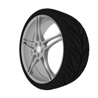 Aluminium car wheel with tire