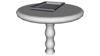 Table with plate