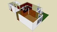 3D Kitchen Model of Plan 1152A from Alan Mascord Design Associates