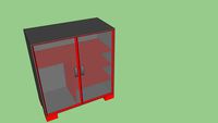 Coustom Cabnit (Red/Light Grey)