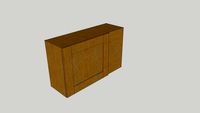 WIDE FRAME OAK KITCHEN RANGE - CORNER WALL UNIT 570H