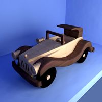 Wooden Car on the Shelf