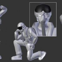 Low Poly Fighter Pilot (rigged)