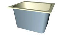 Self-rimming utility sink 25 in. x 22 in.