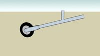 Rear landing gear for tail drager aircraft