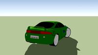 green and blue mitsubishi eclipse 1mb