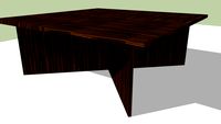 Square Ebony Table / Mesa Cuadrada de Ébano