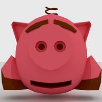 Low poly pig