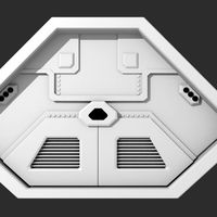 Hi-Poly 3-part SF door / gate