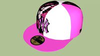Pink Argyle Pattern New York 59fifty Cap