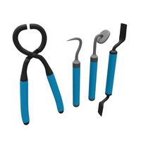 Cartoon dentist intruments