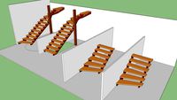 Escalier quart tournant haut