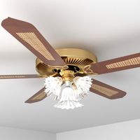 Chandelier with a fan
